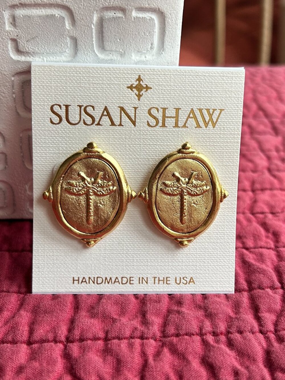 Susan Shaw Dragonfly studs NWT